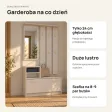 Garderoba do przedpokoju 85 cm z lustrem, wieszakami i szafką na buty, 180 cm – Kaszmir