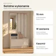 Garderoba do przedpokoju 85 cm z lustrem, wieszakami i szafką na buty, 180 cm – Kaszmir