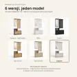Garderoba do przedpokoju 85 cm z lustrem, wieszakami i szafką na buty, 180 cm – Kaszmir