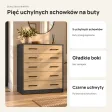 Szafka na buty 74 cm z 5 uchylnymi drzwiczkami – Antracyt / Dąb Artisan