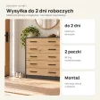 Szafka na buty 74 cm z 5 uchylnymi drzwiczkami – Antracyt / Dąb Artisan