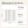 Szafka na buty 74 cm z 5 uchylnymi drzwiczkami – Biały