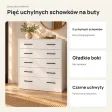 Szafka na buty 74 cm z 5 uchylnymi drzwiczkami – Biały