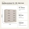 Szafka na buty 74 cm z 5 uchylnymi drzwiczkami – Kaszmir