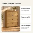 Szafka na buty 66 cm z 4 uchylnymi drzwiczkami – Dąb Artisan
