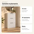 Wąska szafka na buty 60 cm z 3 uchylnymi drzwiczkami, 22,5 cm głębokości – Biały