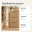 Wąska szafka na buty 60 cm z 3 uchylnymi drzwiczkami, 22,5 cm głębokości – Dąb Artisan