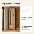 Szafa do przedpokoju 50 cm z lustrem, 180 cm – Antracyt / Dąb Artisan
