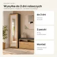 Szafa do przedpokoju 50 cm z lustrem, 180 cm – Antracyt / Dąb Artisan