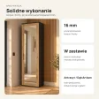 Szafa do przedpokoju 50 cm z lustrem, 180 cm – Antracyt / Dąb Artisan