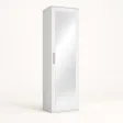 Szafa do przedpokoju 50 cm z lustrem, 180 cm – Biały
