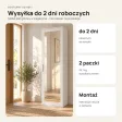 Szafa do przedpokoju 50 cm z lustrem, 180 cm – Biały