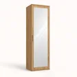 Szafa do przedpokoju 50 cm z lustrem, 180 cm – Dąb Artisan