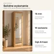 Szafa do przedpokoju 50 cm z lustrem, 180 cm – Dąb Artisan