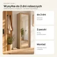 Szafa do przedpokoju 50 cm z lustrem, 180 cm – Dąb Sonoma