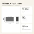 Wieszak ścienny 70 cm z półką i 7 haczykami – Biały