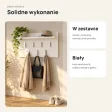 Wieszak ścienny 70 cm z półką i 7 haczykami – Biały