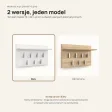 Wieszak ścienny 70 cm z półką i 7 haczykami – Biały