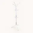 Metalowy wieszak stojący z 12 haczykami, 182 cm – Biały