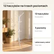 Metalowy wieszak stojący z 12 haczykami, 182 cm – Biały