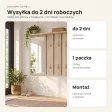 Wieszak ścienny 85 cm z lustrem, półkami i 6 haczykami – Dąb Sonoma