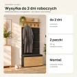 Garderoba do przedpokoju 80 cm z siedziskiem, panelami i szafką na buty – Dąb Artisan / Czarny