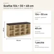 Szafka na buty 104 cm z siedziskiem i 13 przegródkami – Dąb Sonoma / Ciemny brąz
