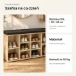 Szafka na buty 104 cm z siedziskiem i 13 przegródkami – Dąb Sonoma / Ciemny brąz