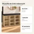 Szafka na buty 104 cm z siedziskiem i 13 przegródkami – Dąb Sonoma / Ciemny brąz