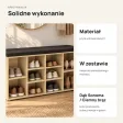 Szafka na buty 104 cm z siedziskiem i 13 przegródkami – Dąb Sonoma / Ciemny brąz