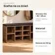 Szafka na buty 104 cm z siedziskiem i 13 przegródkami – Brązowy rustykalny / Ciemny brąz