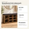 Szafka na buty 104 cm z siedziskiem i 13 przegródkami – Brązowy rustykalny / Ciemny brąz