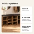 Szafka na buty 104 cm z siedziskiem i 13 przegródkami – Brązowy rustykalny / Ciemny brąz