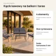 Zestaw ogrodowy 4-częściowy: sofa, 2 krzesła i stolik – Szary