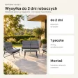 Zestaw ogrodowy 4-częściowy: sofa, 2 krzesła i stolik – Szary