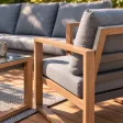 Zestaw mebli ogrodowych: sofa 3-osobowa, 2 fotele i stolik – Antracyt / Brązowy