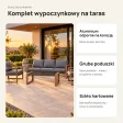 Zestaw mebli ogrodowych: sofa 3-osobowa, 2 fotele i stolik – Antracyt / Brązowy