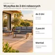 Zestaw mebli ogrodowych: sofa 3-osobowa, 2 fotele i stolik – Antracyt / Brązowy