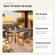 Zestaw ogrodowy jadalniany: stół 220 cm i 8 foteli – Antracyt / Brązowy