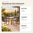 Zestaw ogrodowy jadalniany: stół 220 cm i 8 foteli – Antracyt / Brązowy