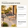 Zestaw ogrodowy: sofa 2-osobowa, 2 fotele i stolik kawowy – Szary