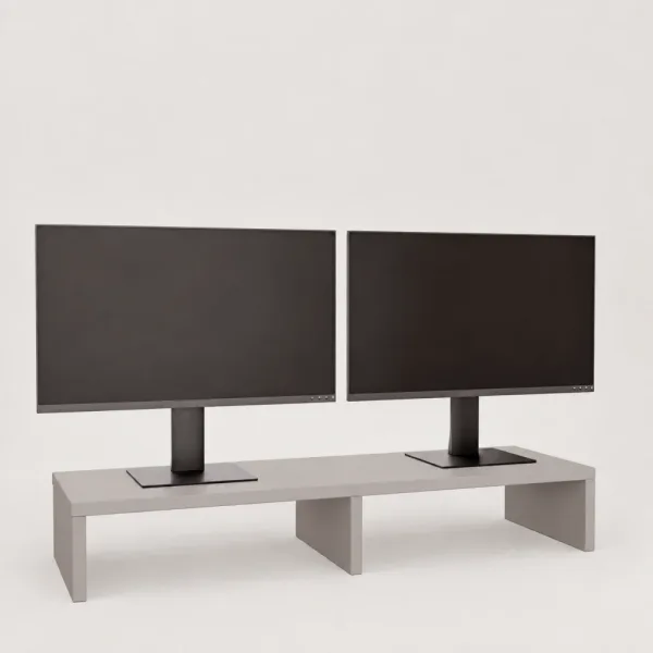 Podwójna podstawka pod monitor - Szara