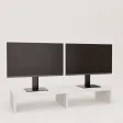 Podwójna podstawka pod monitor - Biała