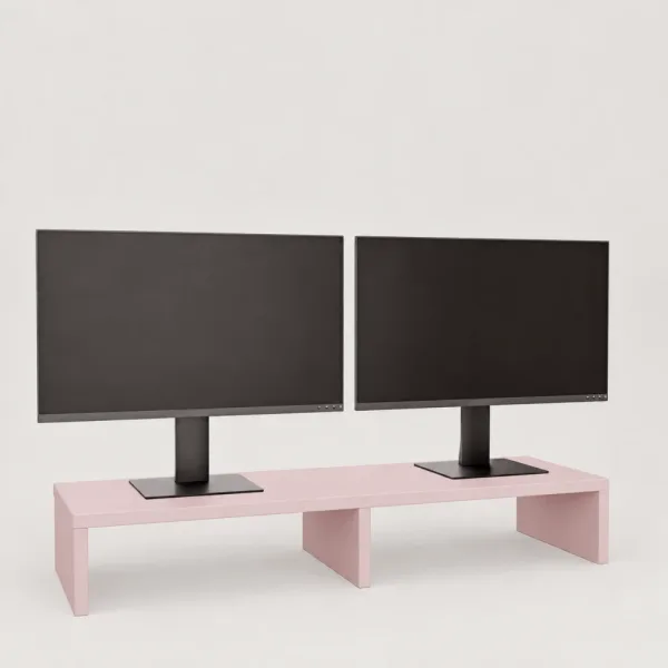 Podwójna podstawka pod monitor - Różowa