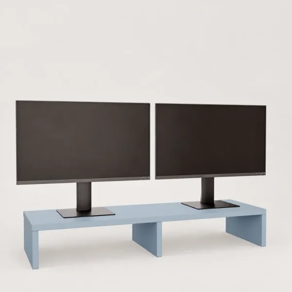Podwójna podstawka pod monitor - Niebieski
