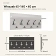 Wieszak ścienny - Biały - Na ubrania