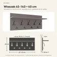 Wieszak ścienny - Grafit - Na ubrania