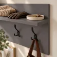 Wieszak ścienny pionowy - Grafit - Na ubrania