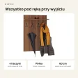 Wieszak ścienny pionowy - Orzech - Na ubrania