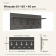 Wieszak ścienny - Czarny - Na ubrania
